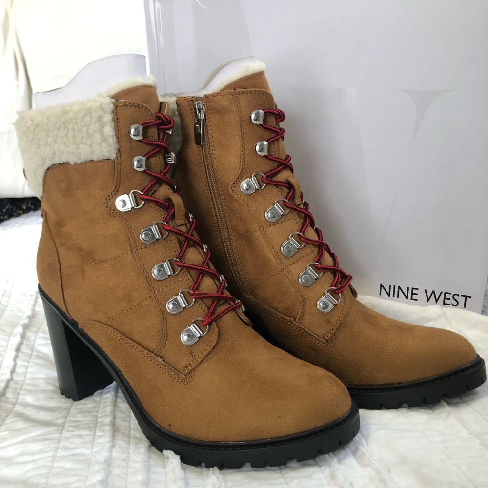 nine west sherpa cuff boots
